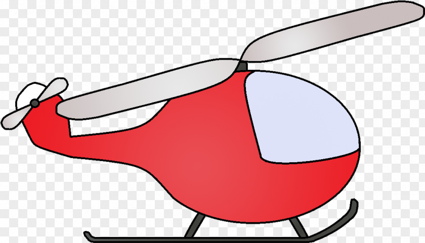 Cartoon Red Helicopter PNG