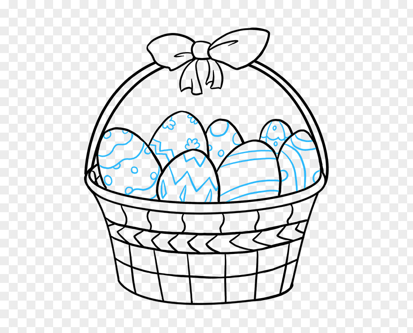 Easter Basket Drawing Image PNG