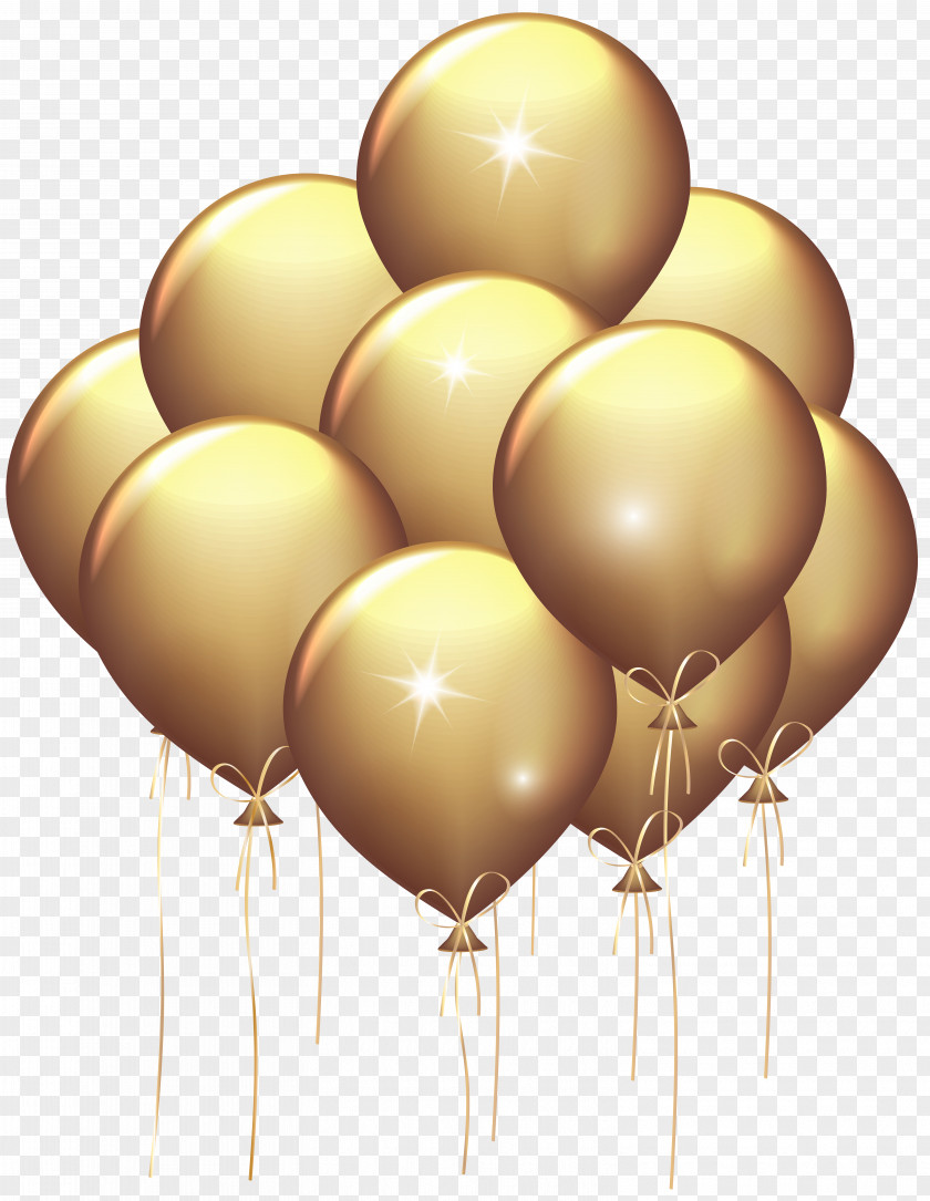 Gold Balloons Transparent Clip Art Image Balloon PNG