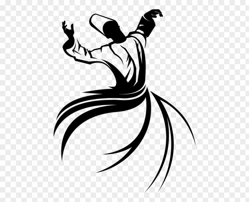 Meditation Islamic Art Calligraphy Sufi Whirling Dervish PNG