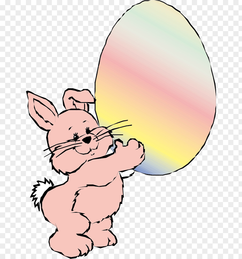 Vector Bunny Holding Egg Easter Painting Coloring Book Drawing PNG