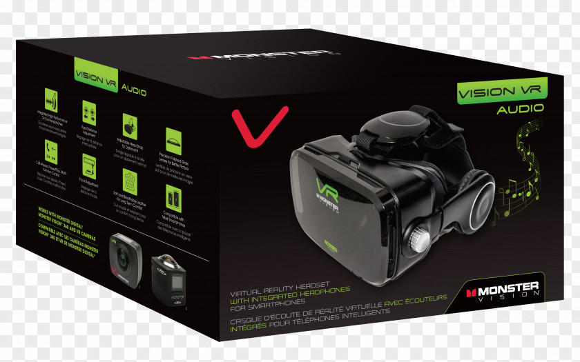 VR Headset Virtual Reality Headphones Video Cameras PNG