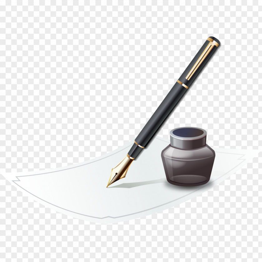 Pen And Ink Fountain Paper PNG