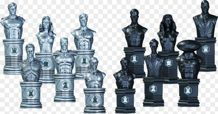 Chess Piece Batman Superman Set PNG