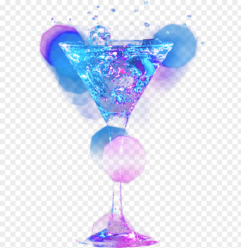 Cocktail Blue Hawaii Wine Glass Martini Garnish Lagoon PNG