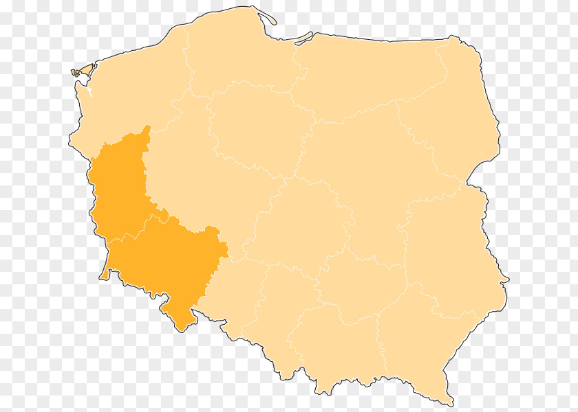 Map Orange Polska Ecoregion PNG