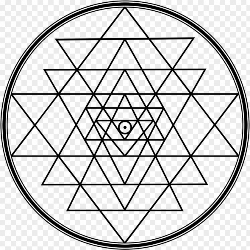 Sacred Geometry Sri Yantra PNG