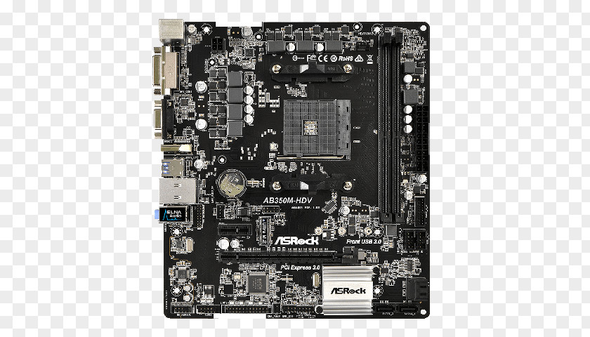 Socket AM4 MicroATX ASRock A320M AMD A320 Micro ATX Motherboard PNG