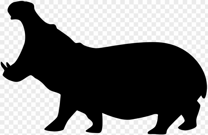 Hippopotamus Silhouette Clip Art Image Dog PNG