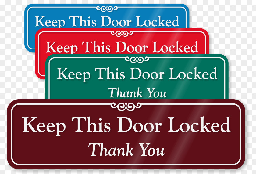 Locked Door Clipart Sign Closed-circuit Television Surveillance Hanger Safety PNG