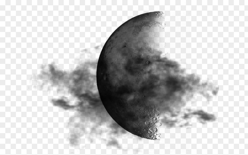 Moon Desktop Wallpaper Cloud Black And White Sky PNG