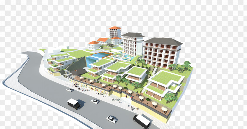 Design Mixed-use Property Residential Area Urban Bird's-eye View PNG