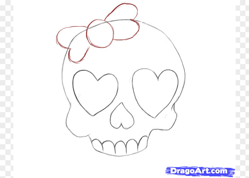 Drawings Of Heart With Ribbon Drawing Skull How-to Clip Art PNG