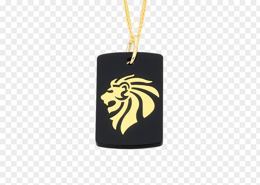 Lion Gold Locket Earring Charms & Pendants Colored PNG