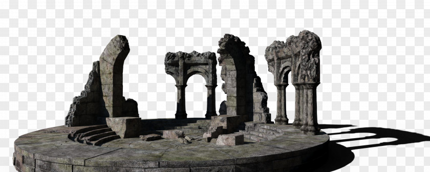 Greek Temple Ruins White Firearm PNG