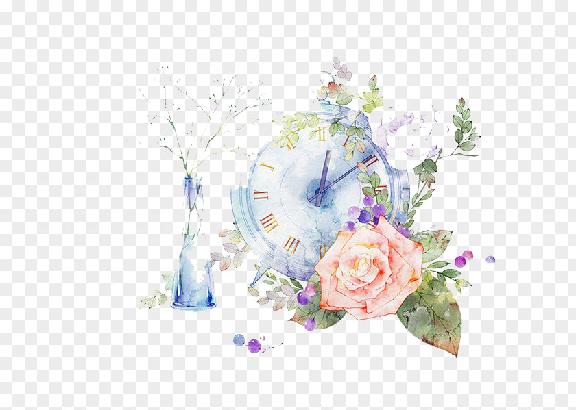 Watercolor Flowers Painting PNG