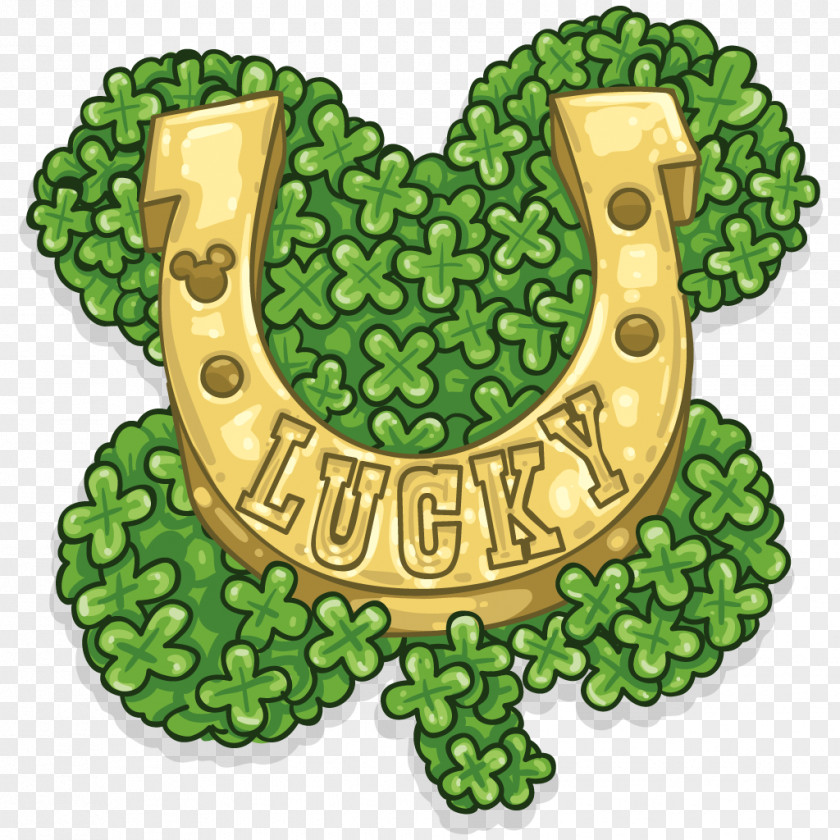 Horseshoe Luck Four-leaf Clover Clip Art PNG