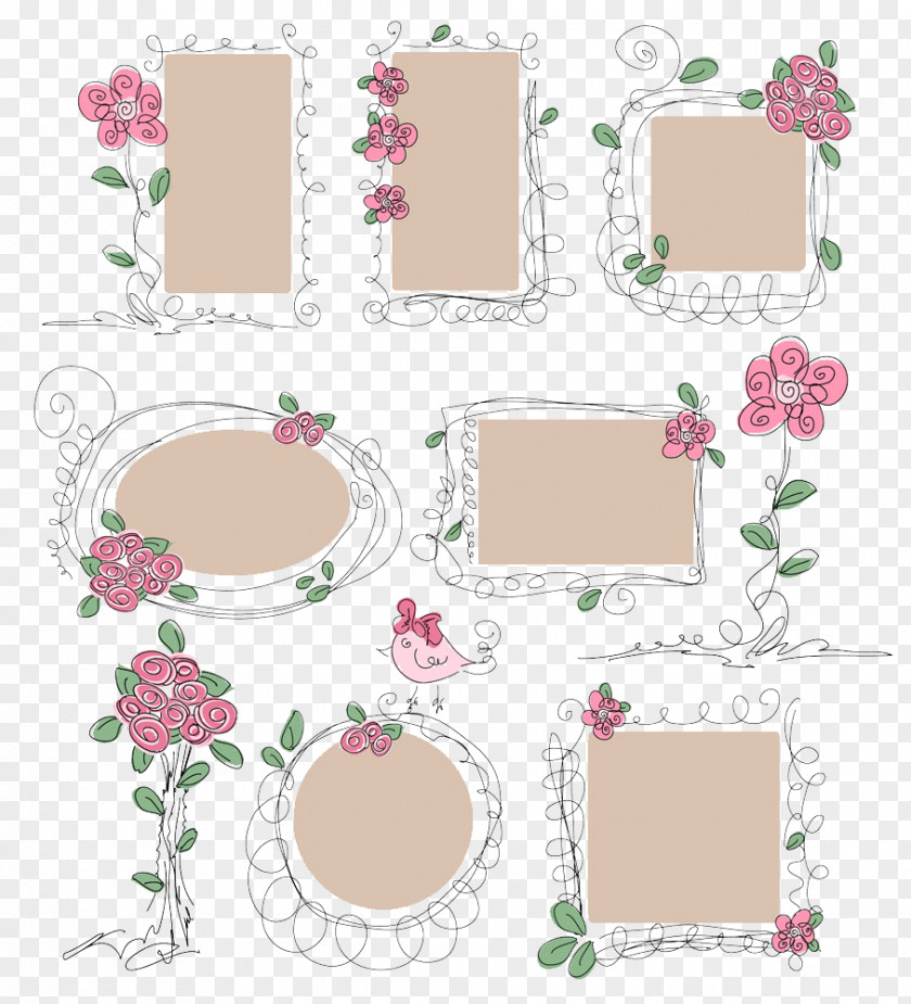 Rose Border Vector Flower Beach Euclidean PNG