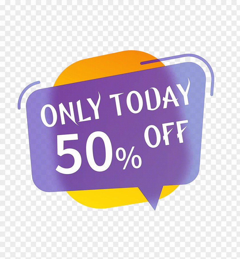 50 Off Sale Only Today PNG