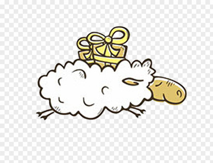 Cartoon Sheep Logo Graphic Design PNG