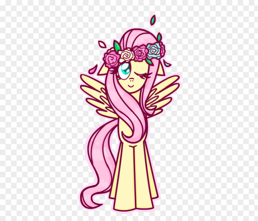 Finish Spreading Flowers Fluttershy Crown Wreath Clip Art PNG