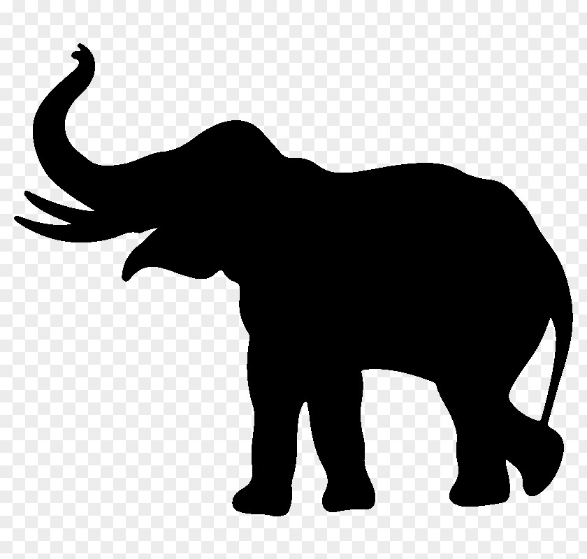 Silhouette Elephantidae Drawing Clip Art PNG