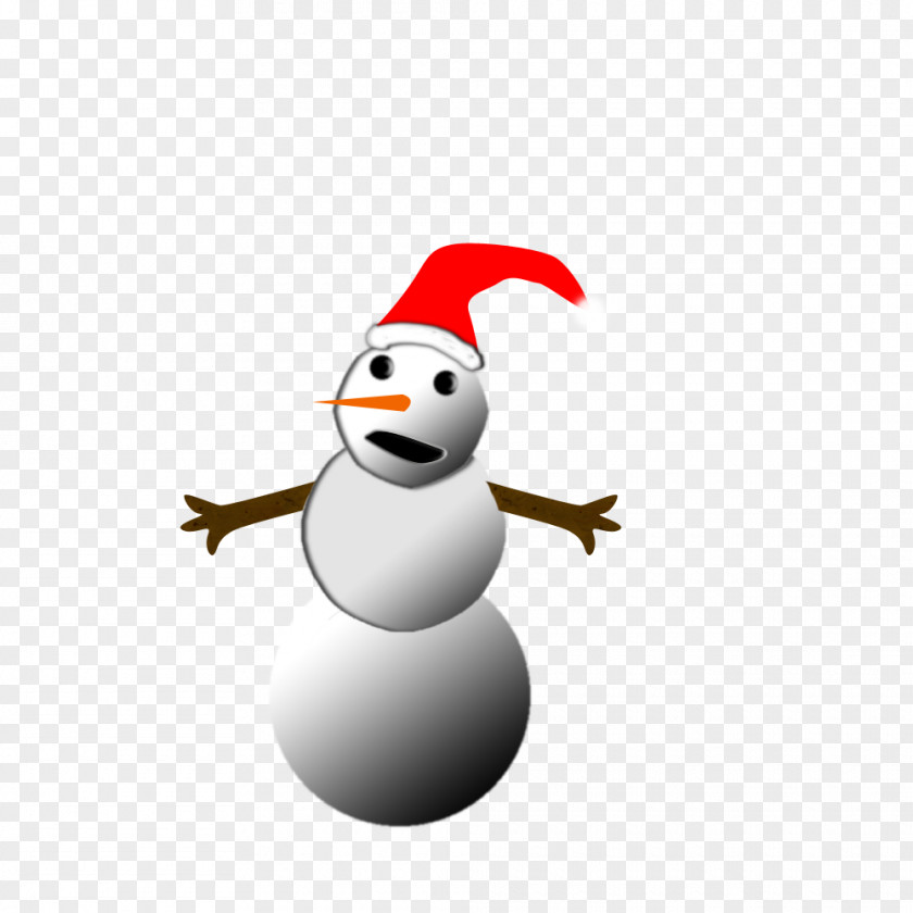 Simple Snowman Beak Flightless Bird Clip Art PNG