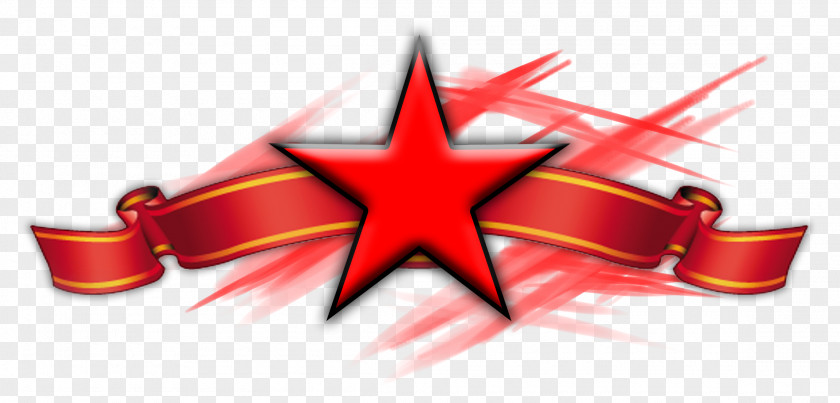 Star Red Color White PNG
