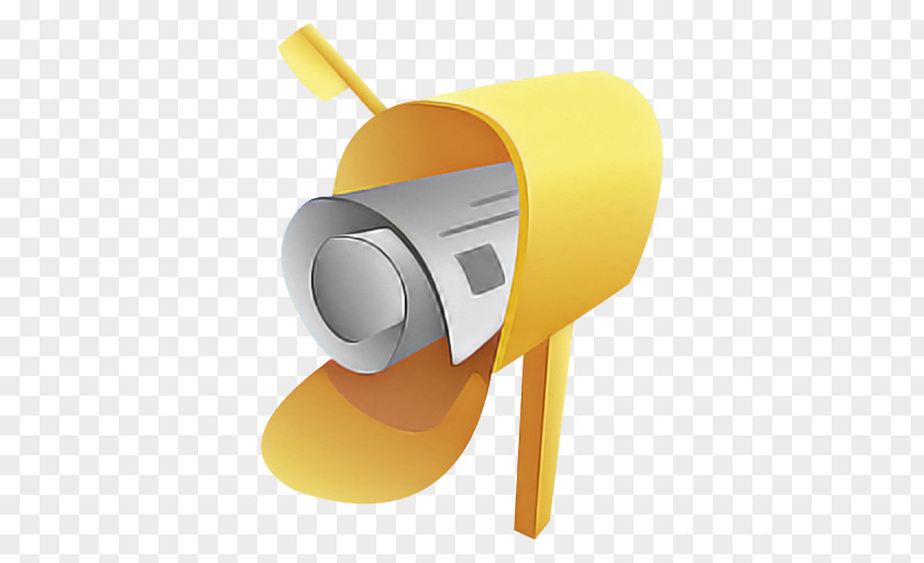 Angle Yellow Cylinder Megaphone Geometry PNG