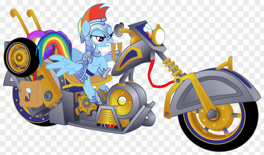 Motorcycle Rainbow Dash World Of Warcraft Pony Chopper PNG