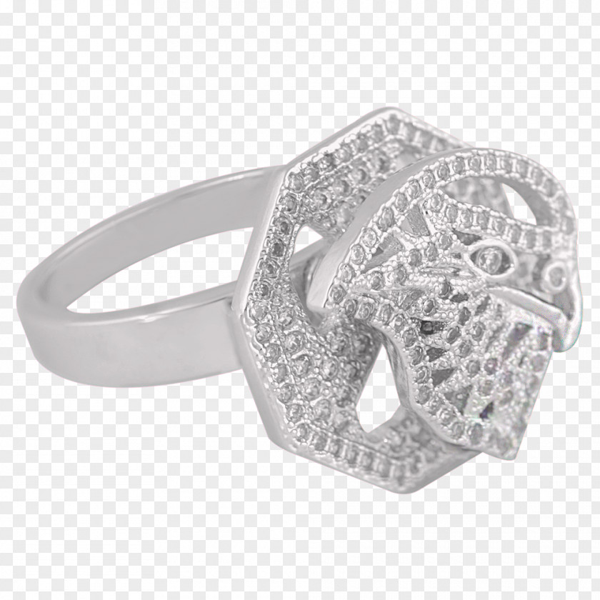 Ring Silver Cubic Zirconia Body Jewellery Platinum PNG