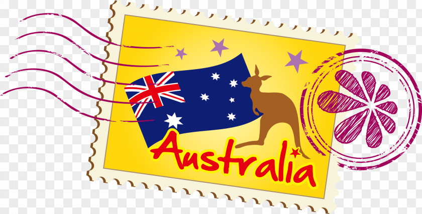 Stamps Australia Vector Illustration PNG