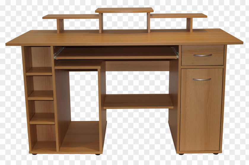 Wood Computer Desk Table Furniture Hutch PNG