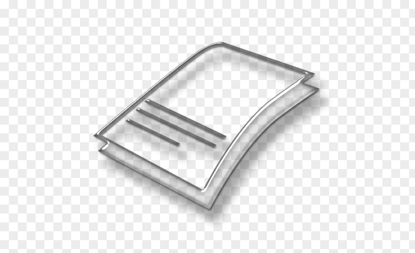 3D Glass Document PNG