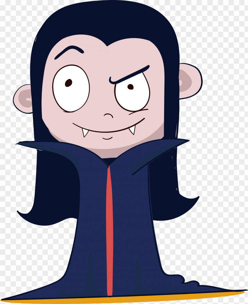 Cute Cartoon Vampire Illustration PNG