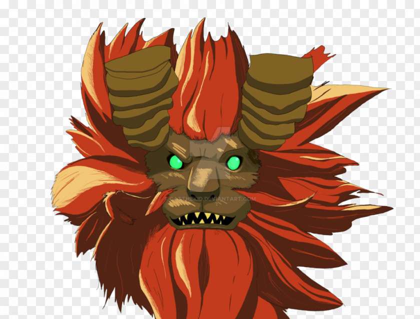 Demon Illustration Cartoon Leaf Legendary Creature PNG