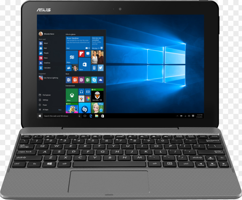 Laptop ASUS Transformer Book T100HA T101 Asus Eee Pad Intel Atom PNG