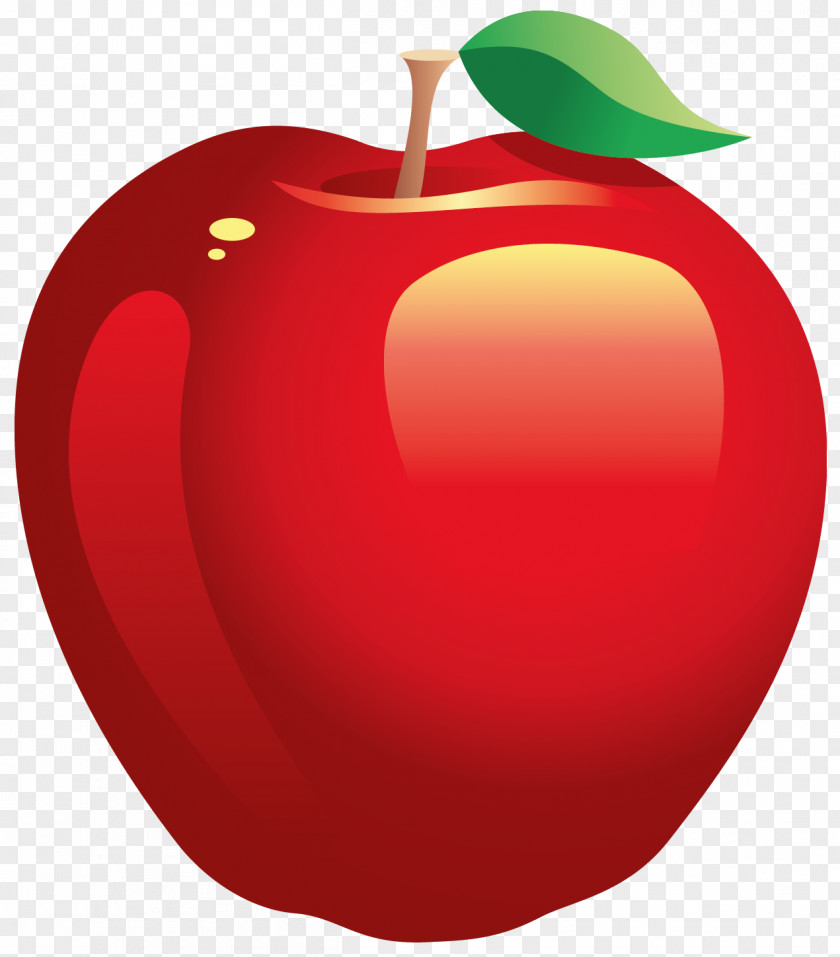 Large Painted Red Apple Clipart Clip Art PNG