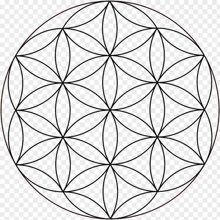 Circle Pattern Overlapping Circles Grid Sacred Geometry Symbol PNG