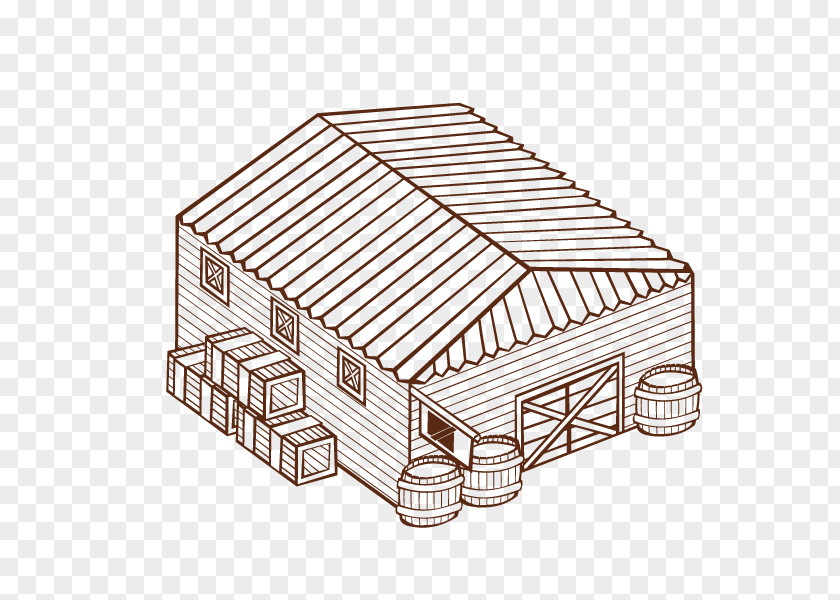 Farmhouse Warehouse Clip Art PNG