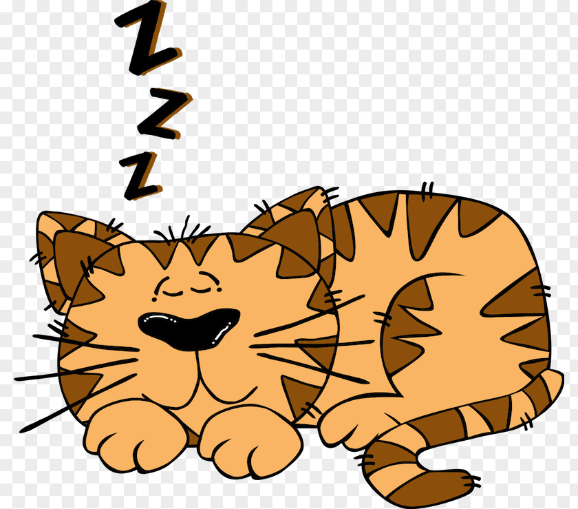 Free Tiger Clipart Cat Kitten Sleep Clip Art PNG