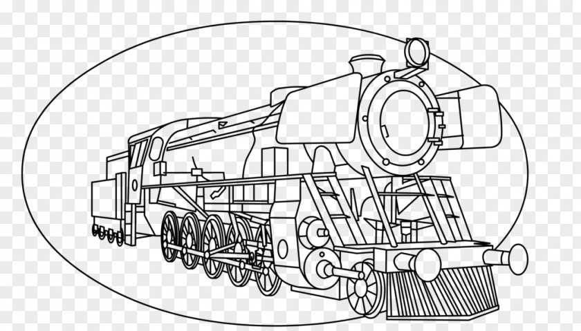 Steam Engine Drawing Locomotive Art Train PNG