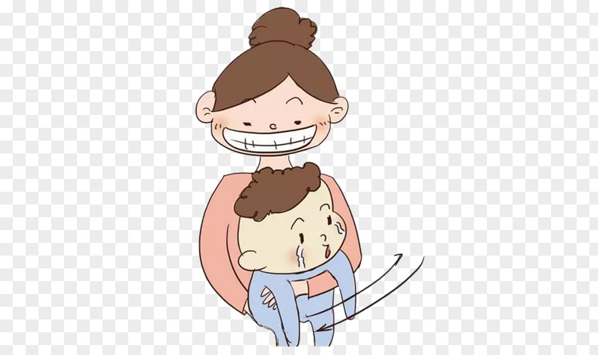 The Cartoon Mother Coaxed Crying Baby Infant Illustration PNG
