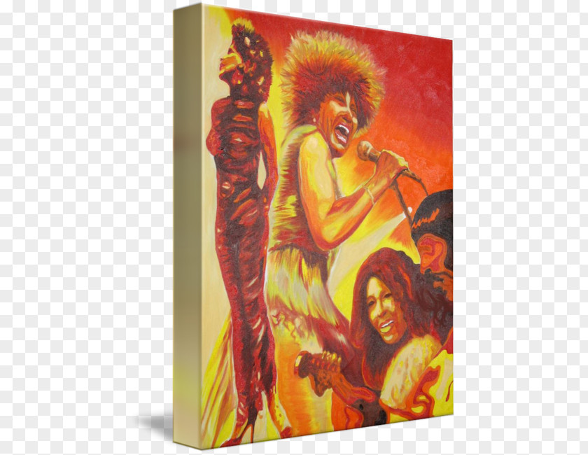 Tina Turner Modern Art Acrylic Paint Painting PNG