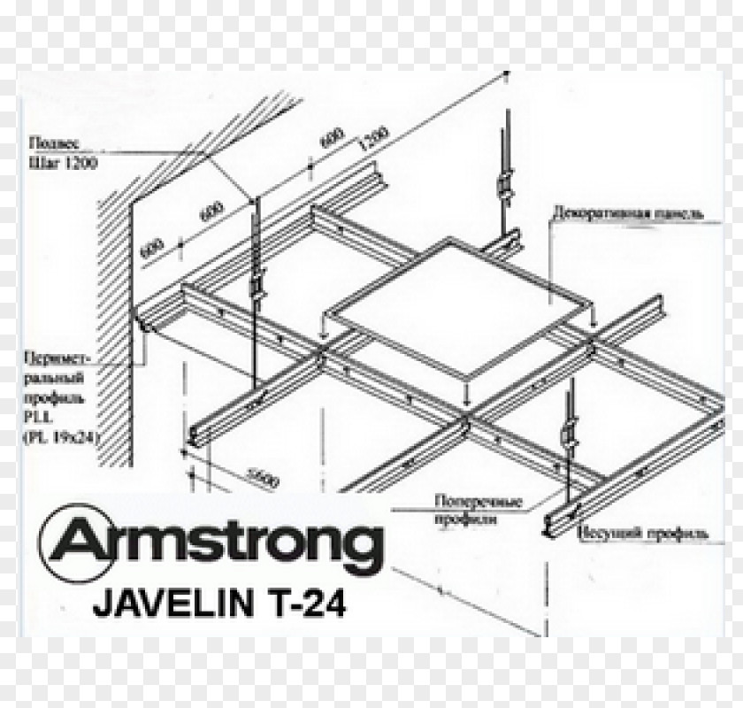 Javelin Dropped Ceiling Armstrong World Industries Натяжна стеля System PNG