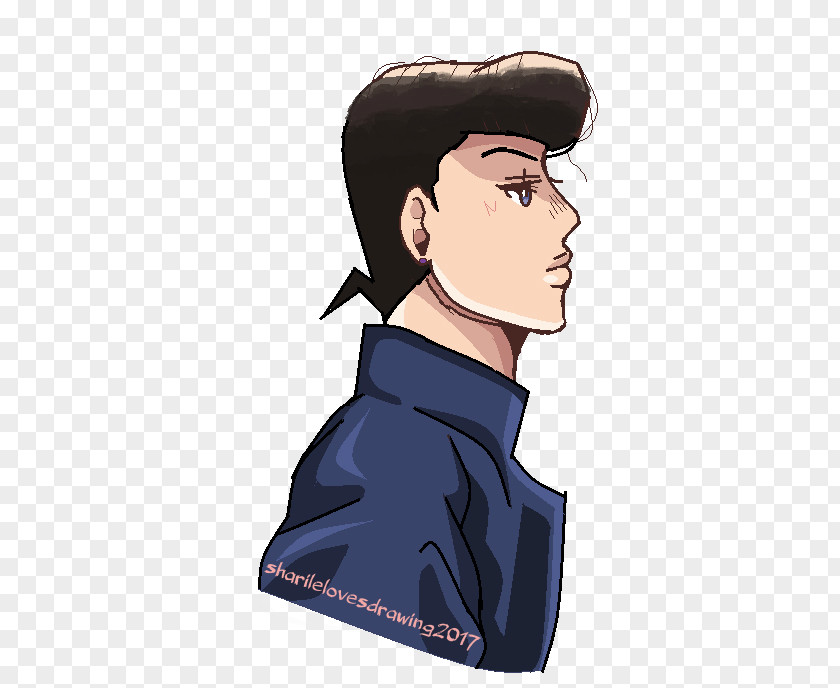 Josuke Higashikata Cartoon Forehead Character Fiction PNG