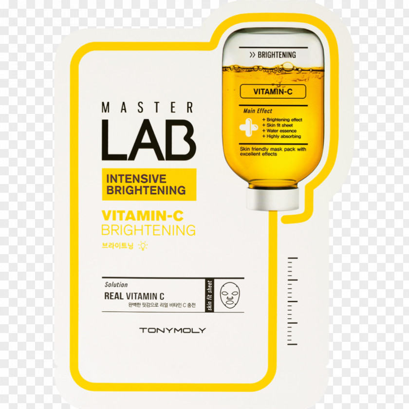 Mask Tonymoly Master Lab Sheet Intensive Brightening Facial Vitamin C PNG