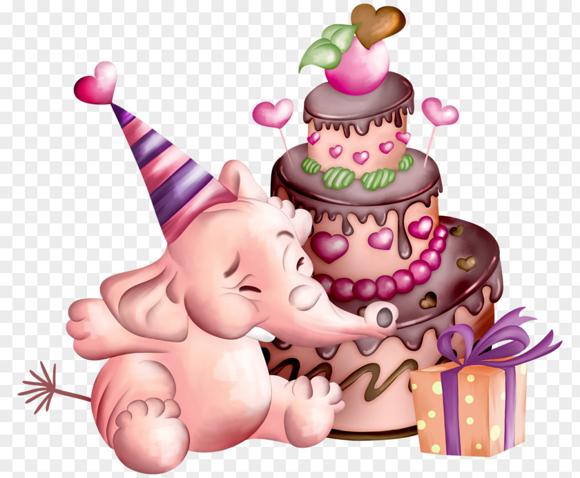 Birthday Greeting & Note Cards Clip Art Party Elephants PNG