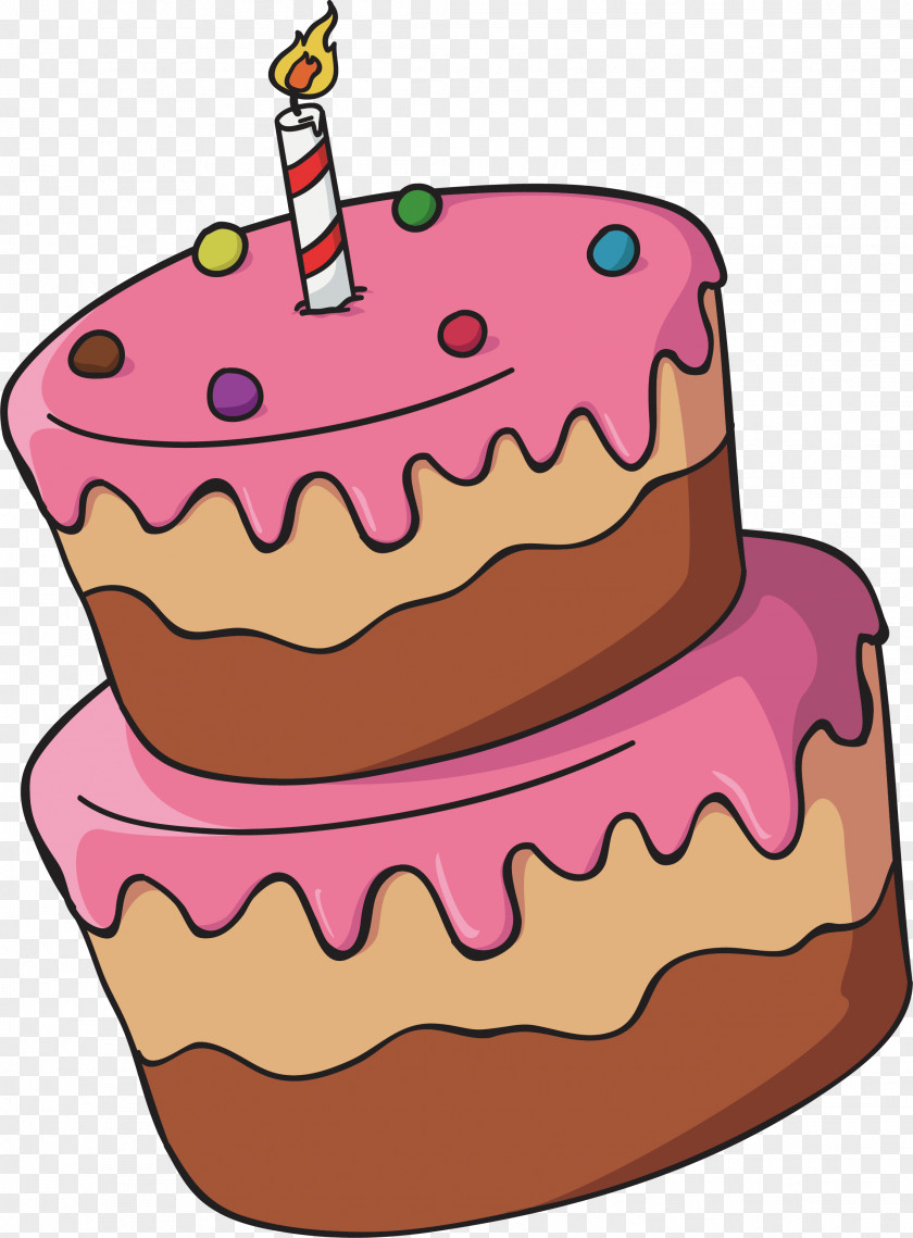 Cartoon Chocolate Cake Birthday Torte Tart PNG