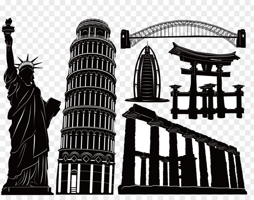 Statue Of Liberty Silhouette Building Architecture Illustration PNG